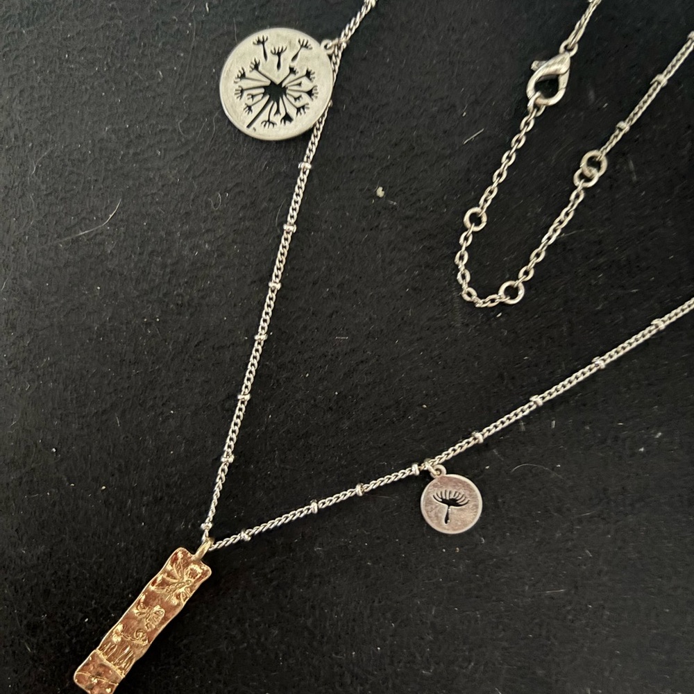 J. Jill Silver Double Charm Necklace